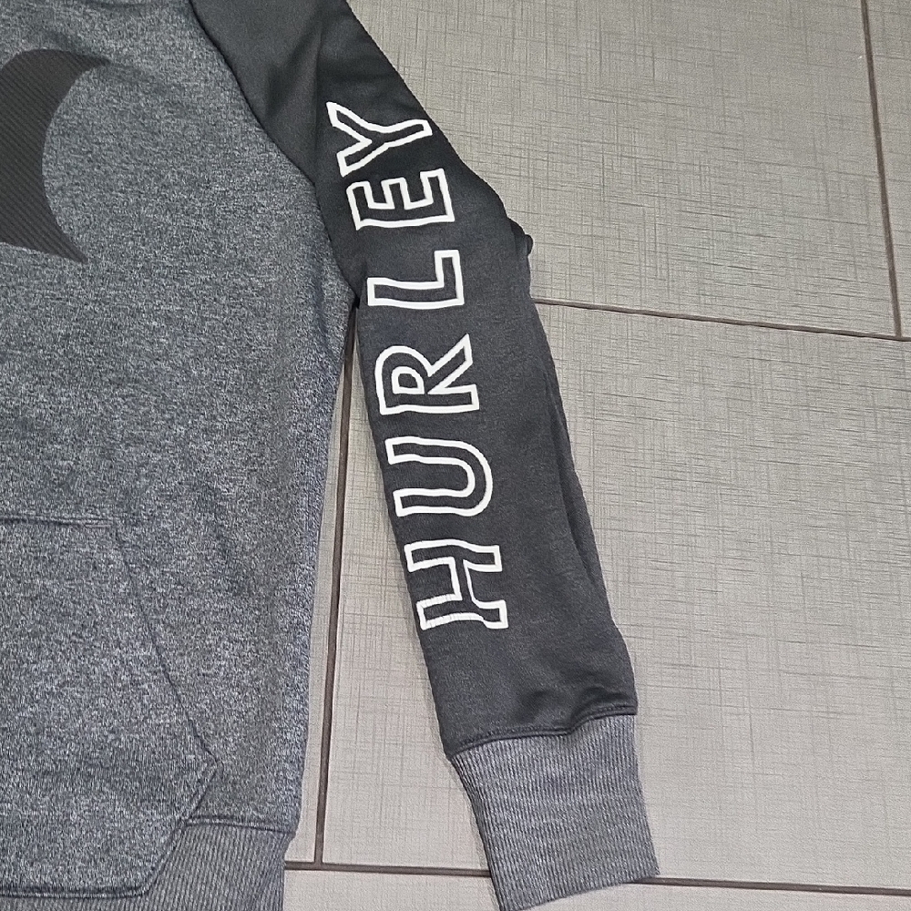 Hurley Gray & Black Hoodie Medium - Picture 3 of 4